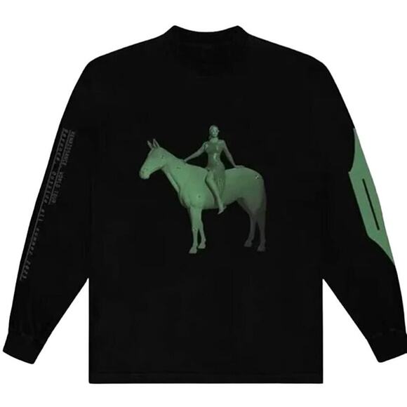 BEYONCE RENAISSANCE WORLD TOUR CHROMA GREEN HORSE TEE SIZE S NEW W/O TAG - Picture 1 of 9